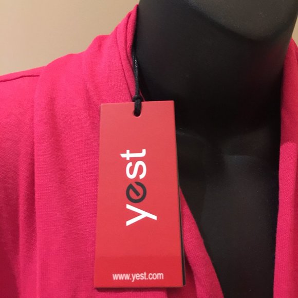 Yest Yessica Ladies Short Cardigan Sweater Cerise Pink 80474B Various Sizes - Picture 3 of 16